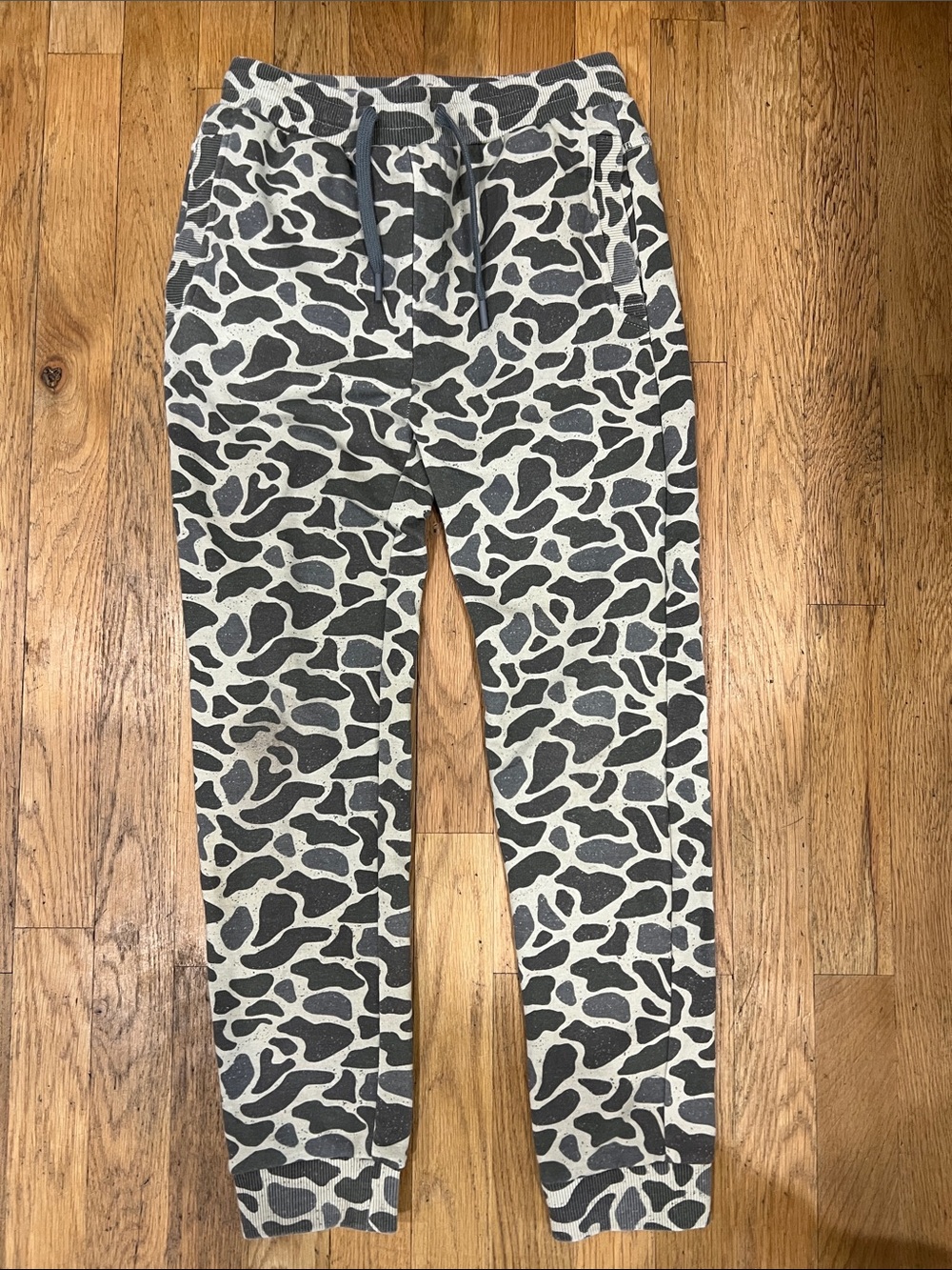 BURLEBO Youth Classic Deer Camo Fleece Jogger Pants Size XL